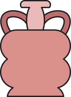 Seramik Vazo Simgesi İllüstrasyonu