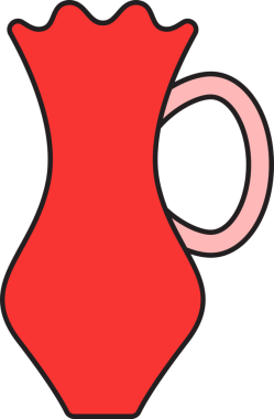 Seramik Vazo Simgesi İllüstrasyonu