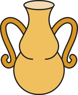 Seramik Vazo Simgesi İllüstrasyonu