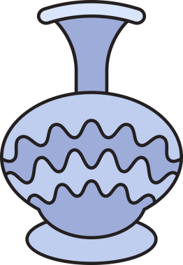 Seramik Vazo Simgesi İllüstrasyonu