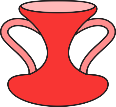 Vazo ve Atıcı Simgesi İllüstrasyonu