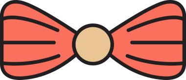 Dekoratif Bowtie İllüstrasyon Clipart