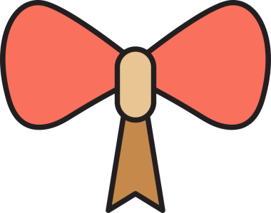 Dekoratif Bowtie İllüstrasyon Clipart