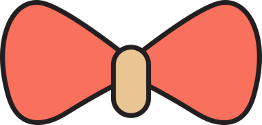 Dekoratif Bowtie İllüstrasyon Clipart