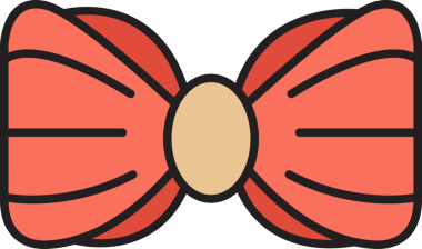 Dekoratif Bowtie İllüstrasyon Clipart