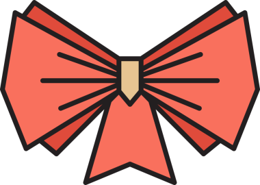 Dekoratif Bowtie İllüstrasyon Clipart