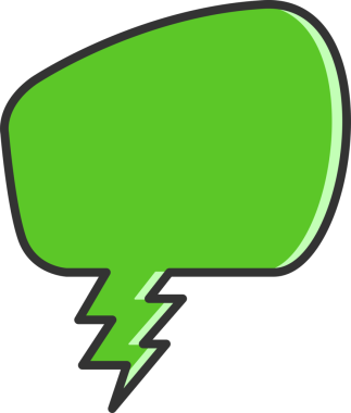 Yeşil Konuşma Baloncuğu İllüstrasyonu