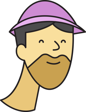 Sakallı Adam Yüzlü Çizgi Film Karakteri Avatar