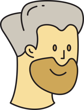 Sakallı Adam Yüzlü Çizgi Film Karakteri Avatar