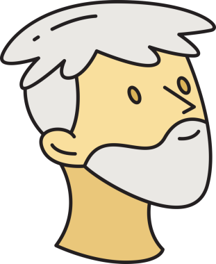 Sakallı Adam Yüzlü Çizgi Film Karakteri Avatar