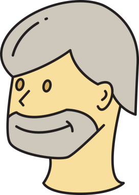 Sakallı Adam Yüzlü Çizgi Film Karakteri Avatar