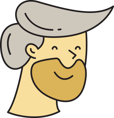 Sakallı Adam Yüzlü Çizgi Film Karakteri Avatar