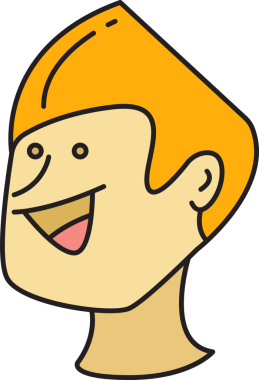 Man Face Çizgi Film Karakteri Avatar