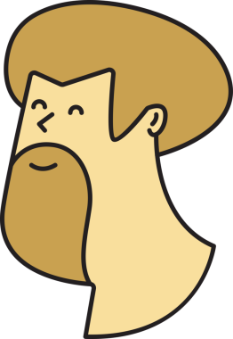 Sakallı Adam Yüzlü Çizgi Film Karakteri Avatar