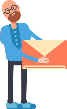 Kel Adam Karakteri Posta Tutucu