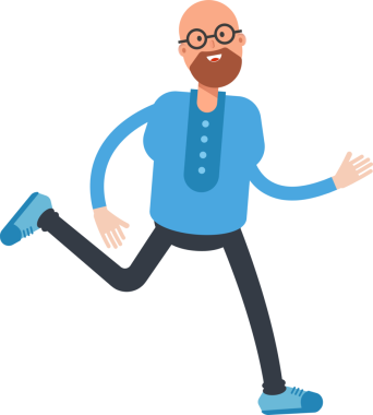 Kel Adam Karakteri Çalışıyor