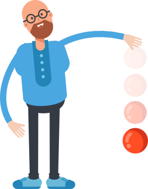 Kel Adam Karakteri Atış Topu