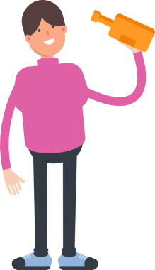 Balıkçı yaka yaka çizimi olan çocuk.