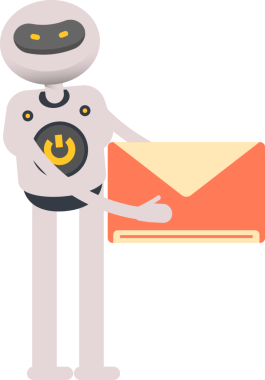 Robot Karakteri Posta Tutma