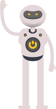 Robot Karakteri Selamlama Clipart