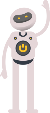 Robot Karakteri El İllüstrasyonu