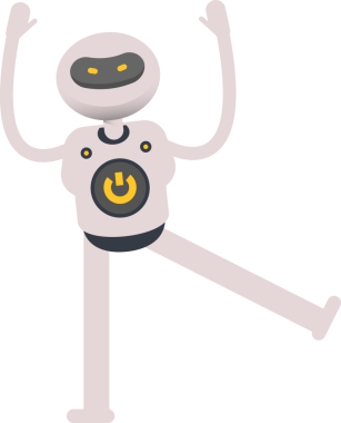 Robot Karakteri Rahatlatıcı Çizim