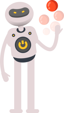 Robot Karakteri Top Oynuyor