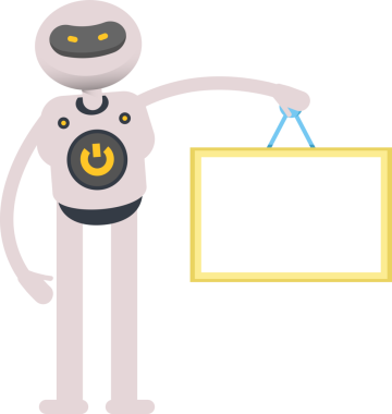 Robot Karakteri Boş İmza Tutuyor