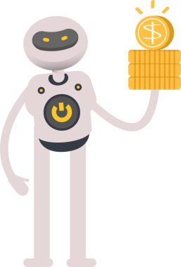 Robot Karakteri Dolarlık Bozukluklar Tutuyor