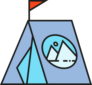 Çadır ve Etiket Kimlik Simgesi Simgesi