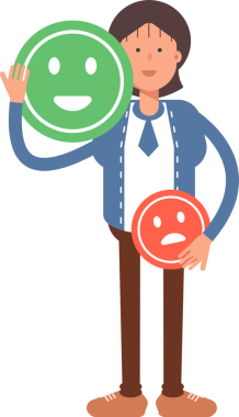 İş kadını Karakteri Çizgi Film İllüstrasyonu