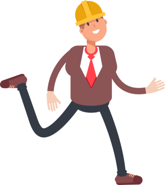 Mühendis Karakteri Çalışan Clipart