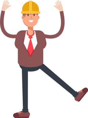 Mühendis Karakteri Rahatlatıcı Çizim