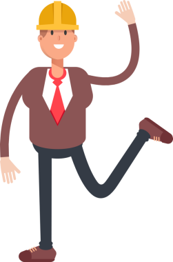 Mühendis Karakteri Rahatlatıcı Çizim