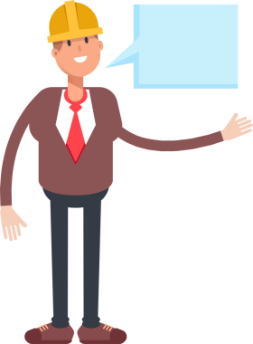 Mühendis Karakteri ve Konuşma Baloncuğu