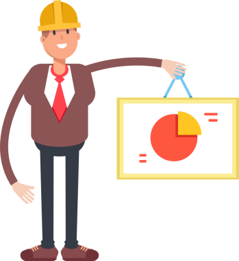 Mühendis Karakteri Pasta Çizelgesi İmzalama