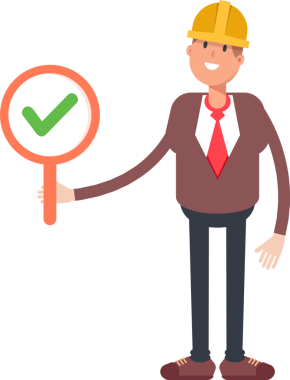 Mühendis Karakteri Denetim İşaretini Gösteriyor