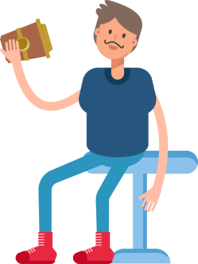 Sakallı Adam Karakteri Çizimi