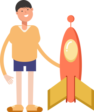 Çocuk karakter karikatür çizimi