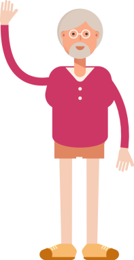 Yaşlı Adam Karakteri Selamlar