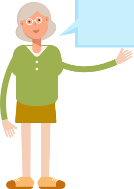 Büyükanne Karakteri ve Konuşma Baloncuğu