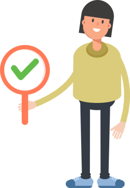 Kız Karakteri Denetim İşareti Gösteriyor