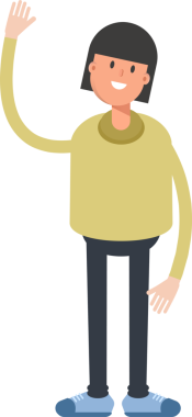 Kız Karakteri Tek Elini Kaldırıyor