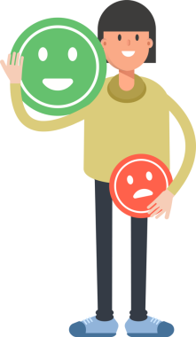 Kız Karakteri ve Duygu Simgesi