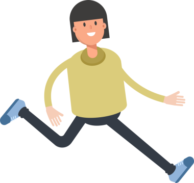 Kız Karakteri Yürüyen Clipart