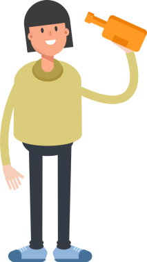 Kız Karakteri Bira İçiyor