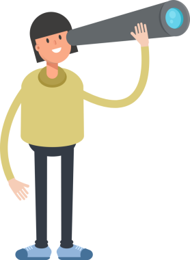 Dürbün kullanan Kız Karakteri