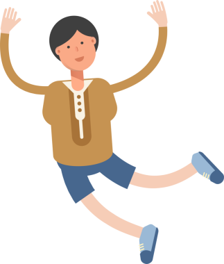 Erkek Öğrenci Karakteri Çizimi