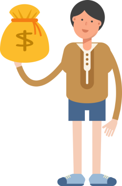 Erkek Öğrenci Karakteri Çizimi