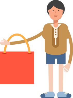 Erkek Öğrenci Karakteri Çizimi